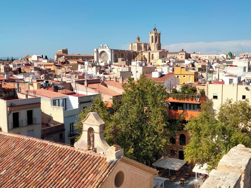 Part Alta Old Town lanes in Tarragona